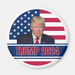 Trump 2024 American Flag Magnet