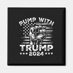 Trump 2024 American Flag Pump With Donald Trump Fi Magnet