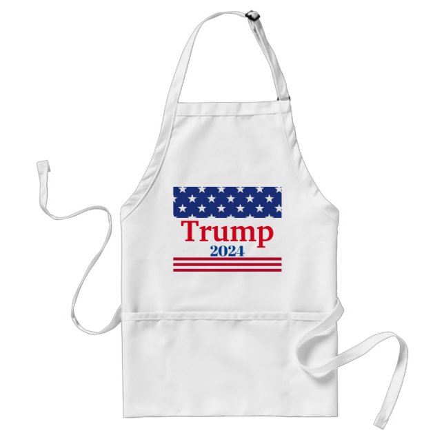 Trump 2024 American Flag Style Patriotic Standard Apron (Front)