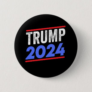 TRUMP 2024 AMERICA'S LEADER, President Trump 2024  6 Cm Round Badge