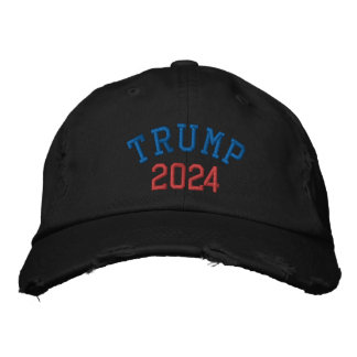 TRUMP 2024 BLACK DISTRESSED CAP