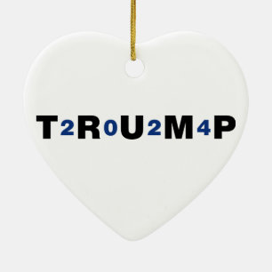 Trump 2024 Blue Ceramic Tree Decoration