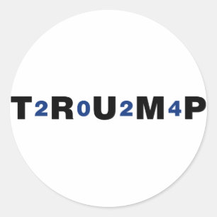 Trump 2024 Blue Classic Round Sticker