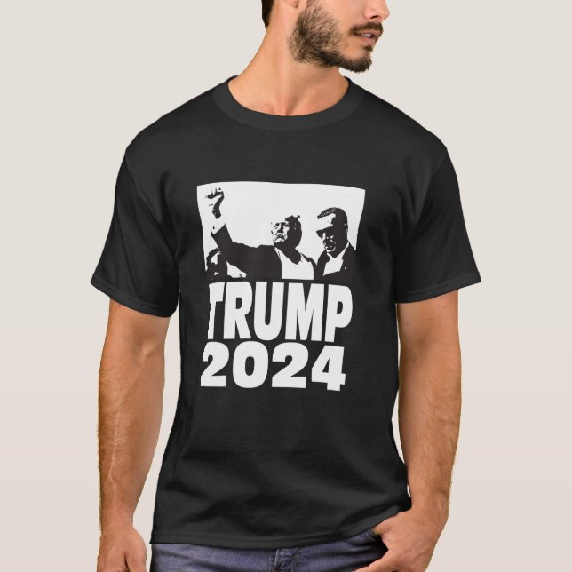 Trump 2024 Bulletproof Teflon Don Rally Shooting F T-Shirt (Front)