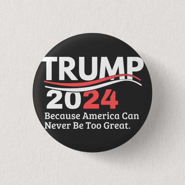 trump 2024 bumper 3 cm round badge (Front)