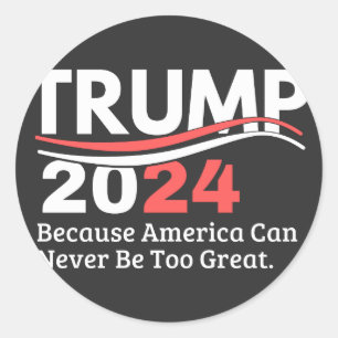 trump 2024 bumper classic round sticker