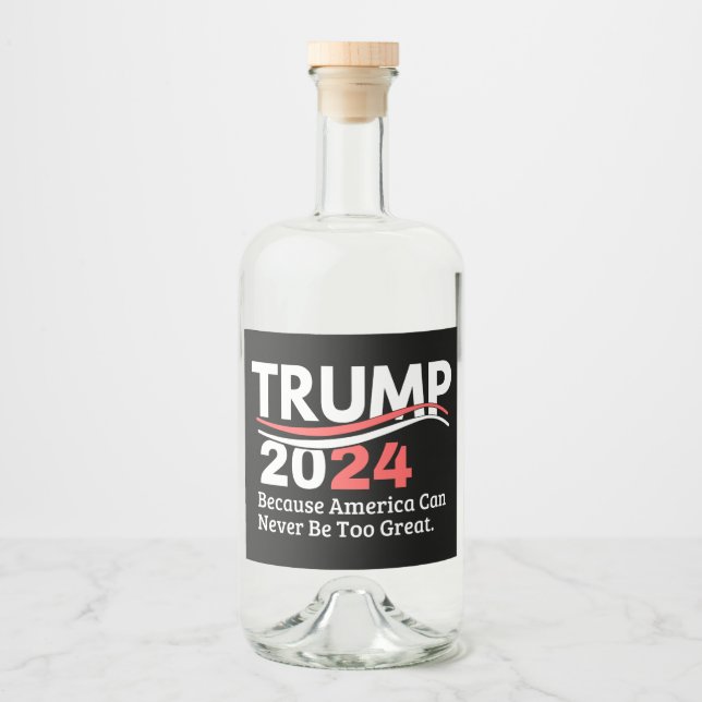 trump 2024 bumper liquor bottle label (Front)