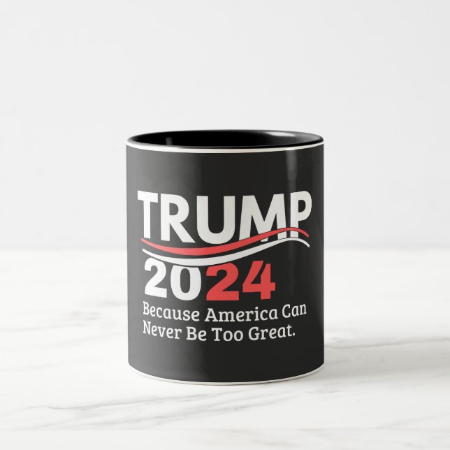 trump 2024 bumper Two-Tone coffee mug (Center)