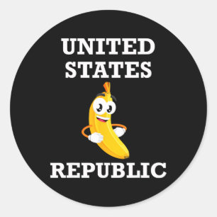 Trump 2024 Bynana Biden Republic America Satire Re Classic Round Sticker
