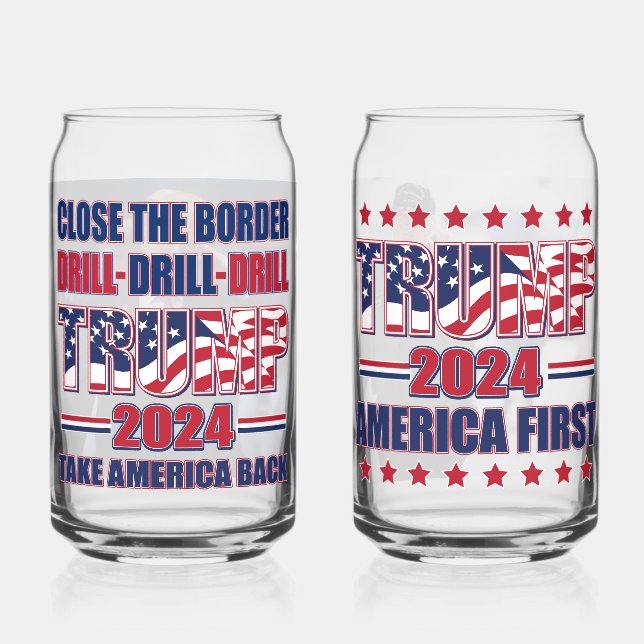 Trump 2024  can glass (Front)
