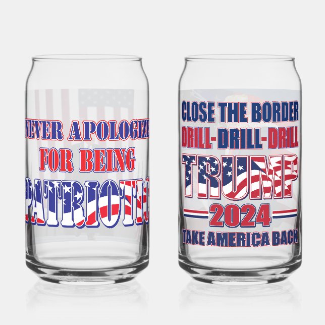 Trump 2024 can glass (Front)