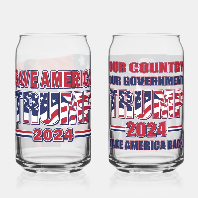Trump 2024 can glass (Front)