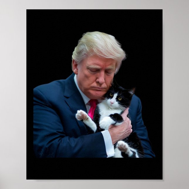 Trump 2024 Cat Mega Funny Trump Cat  Poster (Front)