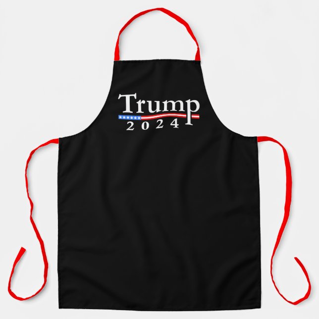 Trump 2024 Classic Black and Red Apron (Front)