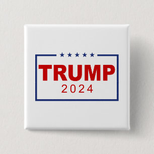 Trump 2024 Classic Rectangle Logo 15 Cm Square Badge