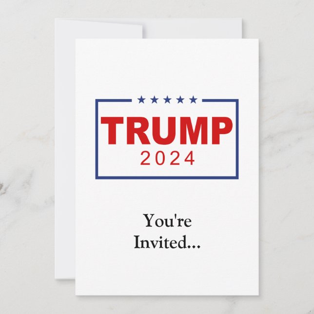 Trump 2024 Classic Rectangle Logo Invitation (Front)