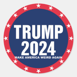 TRUMP 2024 CLASSIC ROUND STICKER