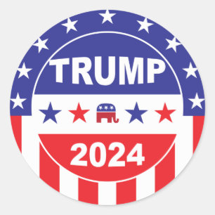 TRUMP 2024 CLASSIC ROUND STICKER