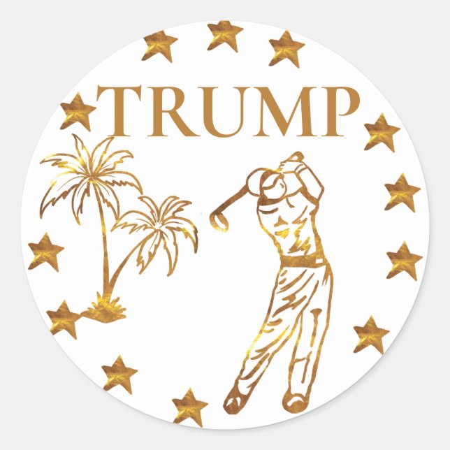 TRUMP 2024 CLASSIC ROUND STICKER (Front)