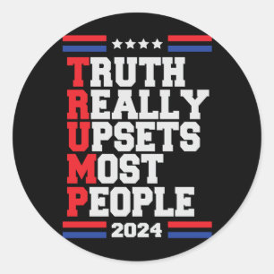 Trump 2024 classic round sticker