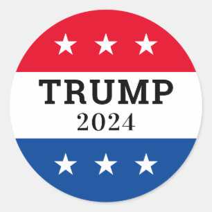 Trump 2024  classic round sticker
