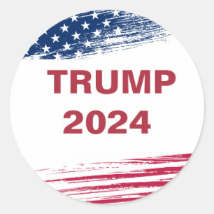 Trump 2024   classic round sticker
