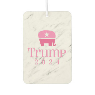 Trump 2024 Cute Pink Elephant Car Air Freshener