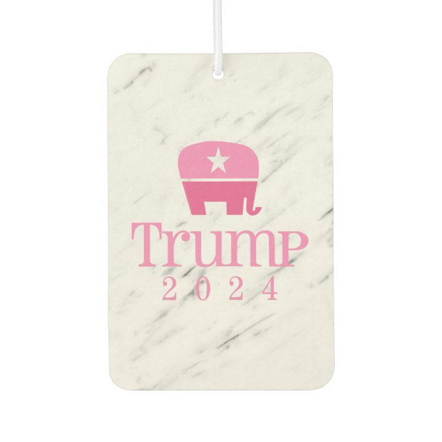 Trump 2024 Cute Pink Elephant Car Air Freshener (Front)