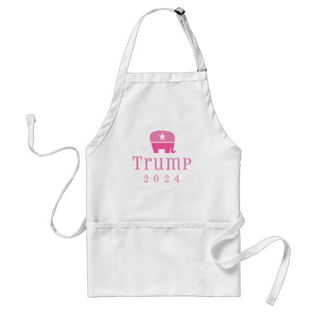Trump 2024 Cute Pink Elephant Standard Apron (Front)