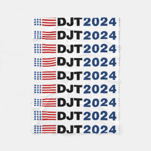 Trump 2024 DJT Fleece Blanket