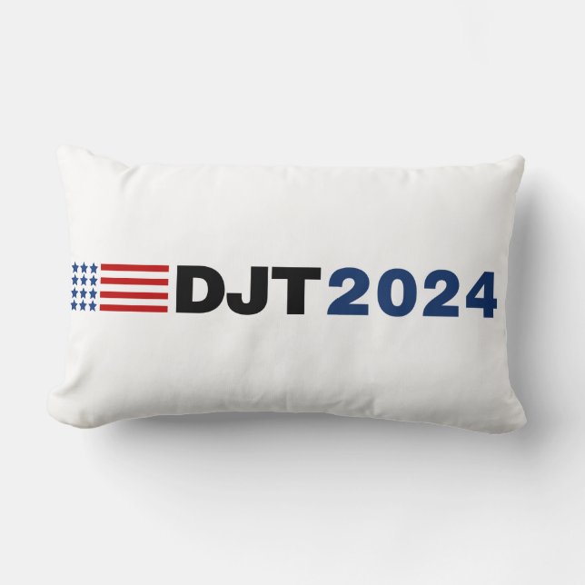 Trump 2024 DJT Lumbar Pillow (Front)
