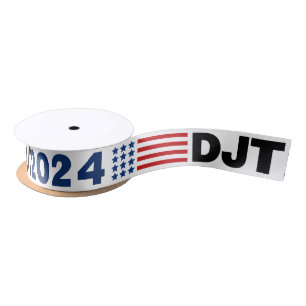 Trump 2024 DJT Satin Ribbon