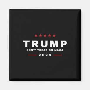 Trump 2024 Don't Tread On Maga Snake Rattlesnake Magnet