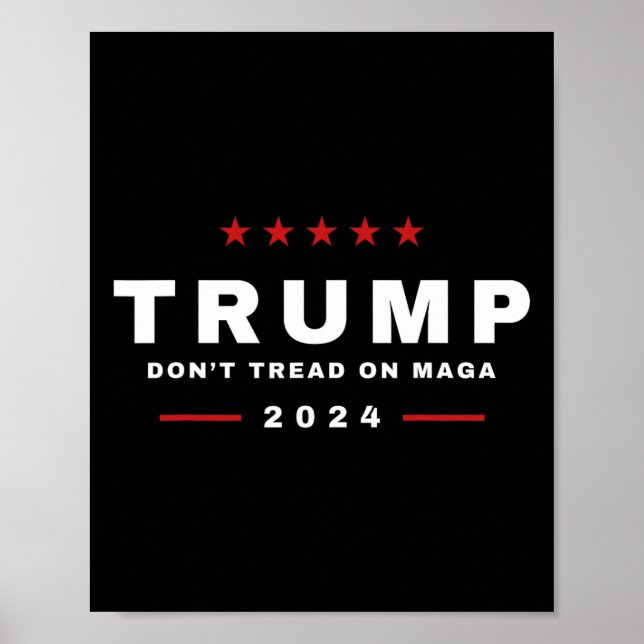 Trump 2024 Don't Tread On Maga Snake Rattlesnake  Poster (Front)