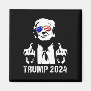 Trump 2024 Election American Flag Sungles Republic Magnet