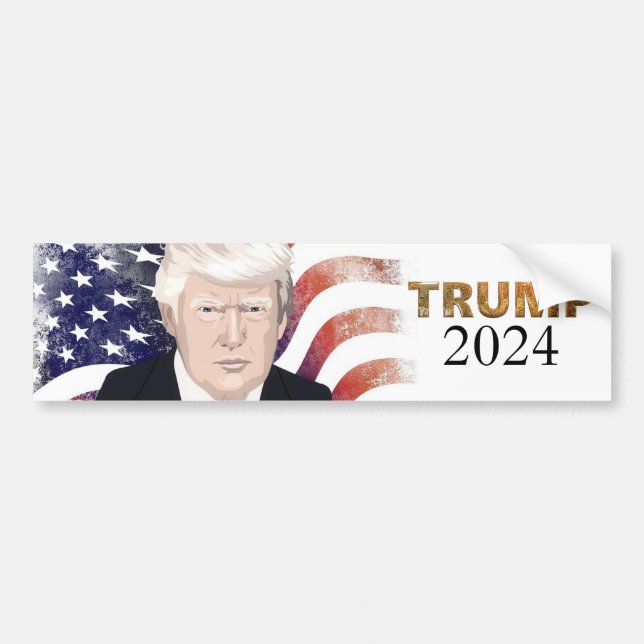 TRUMP 2024 Election Bumper Sticker (Front)