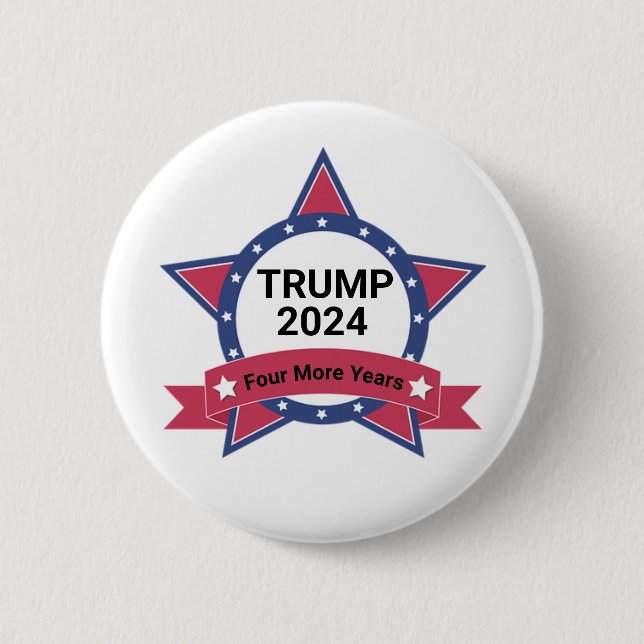  Trump 2024 election button. Button (Front)