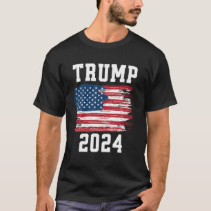 Trump 2024 Election Campaign Support Patriotic USA T-Shirt