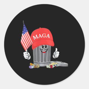 Trump 2024 Election Proud To Be Garbage Vote Trump Classic Round Sticker