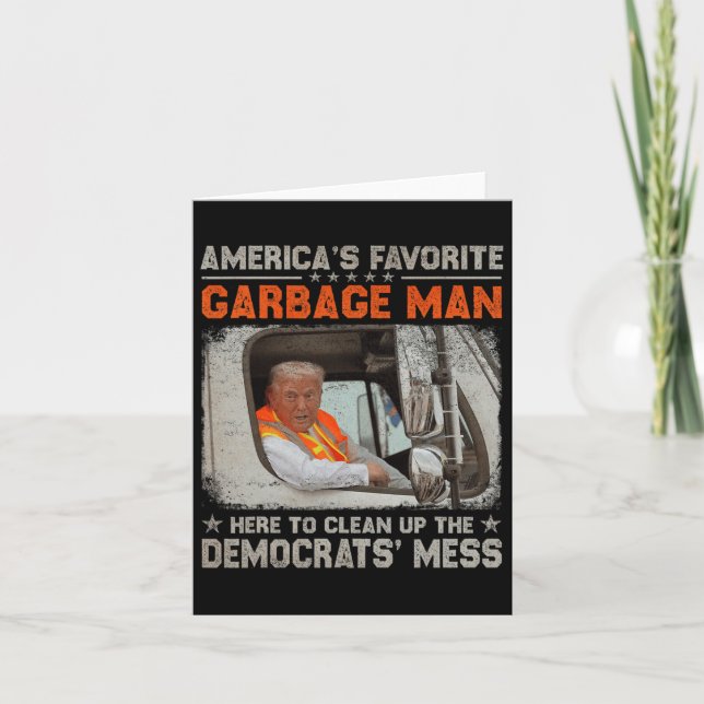 Trump 2024 Election Trump Garbage Man Vote Trump P Card (Front)