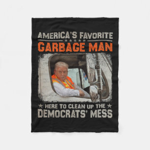Trump 2024 Election Trump Garbage Man Vote Trump P Fleece Blanket