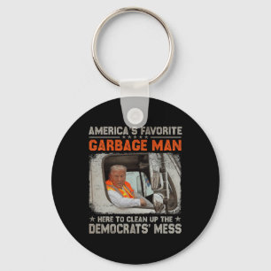 Trump 2024 Election Trump Garbage Man Vote Trump P Key Ring