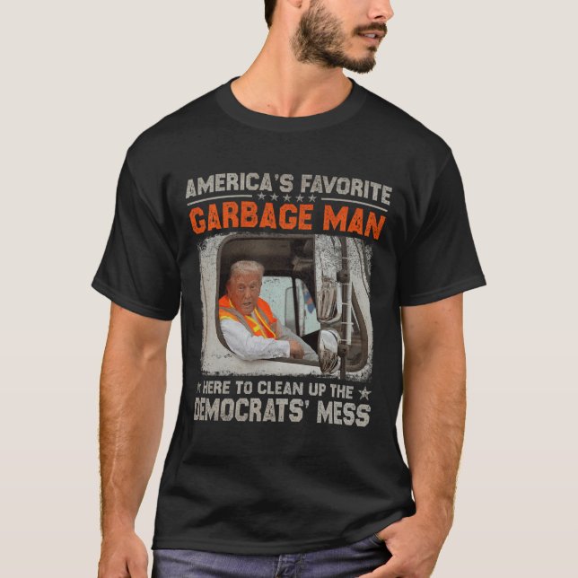 Trump 2024 Election Trump Garbage Man Vote Trump P T-Shirt (Front)