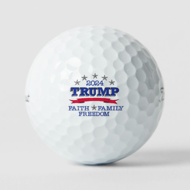 Trump 2024 Faith Family Freedom Golf Balls (Front)