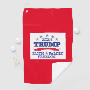 Trump 2024 Faith Family Freedom Golf Towel