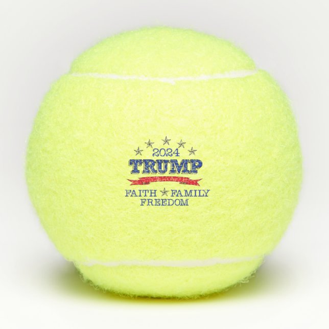 Trump 2024 Faith, Family, Freedom Tennis Balls (Front)