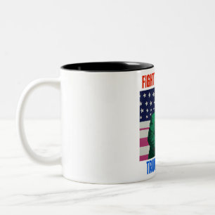 TRUMP 2024 FIGHT FIGHT FIGHT Two-Tone COFFEE MUG