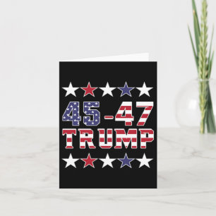 Trump 2024 Fight Fist Pump Us Flag Vintage Mega (o Card