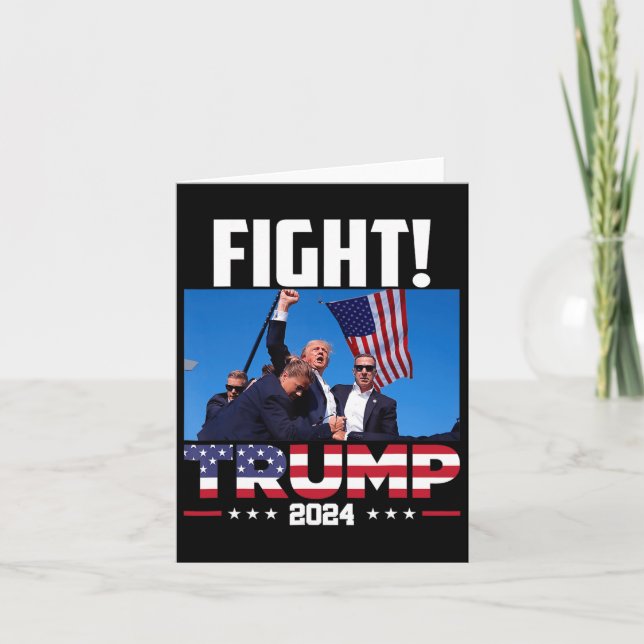 Trump 2024 Fight Fist Rally Trump Rally 2024 Ameri Card (Front)