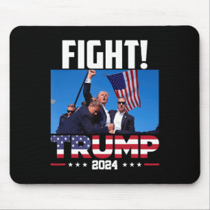 Trump 2024 Fight Fist Rally Trump Rally 2024 Ameri Mouse Mat
